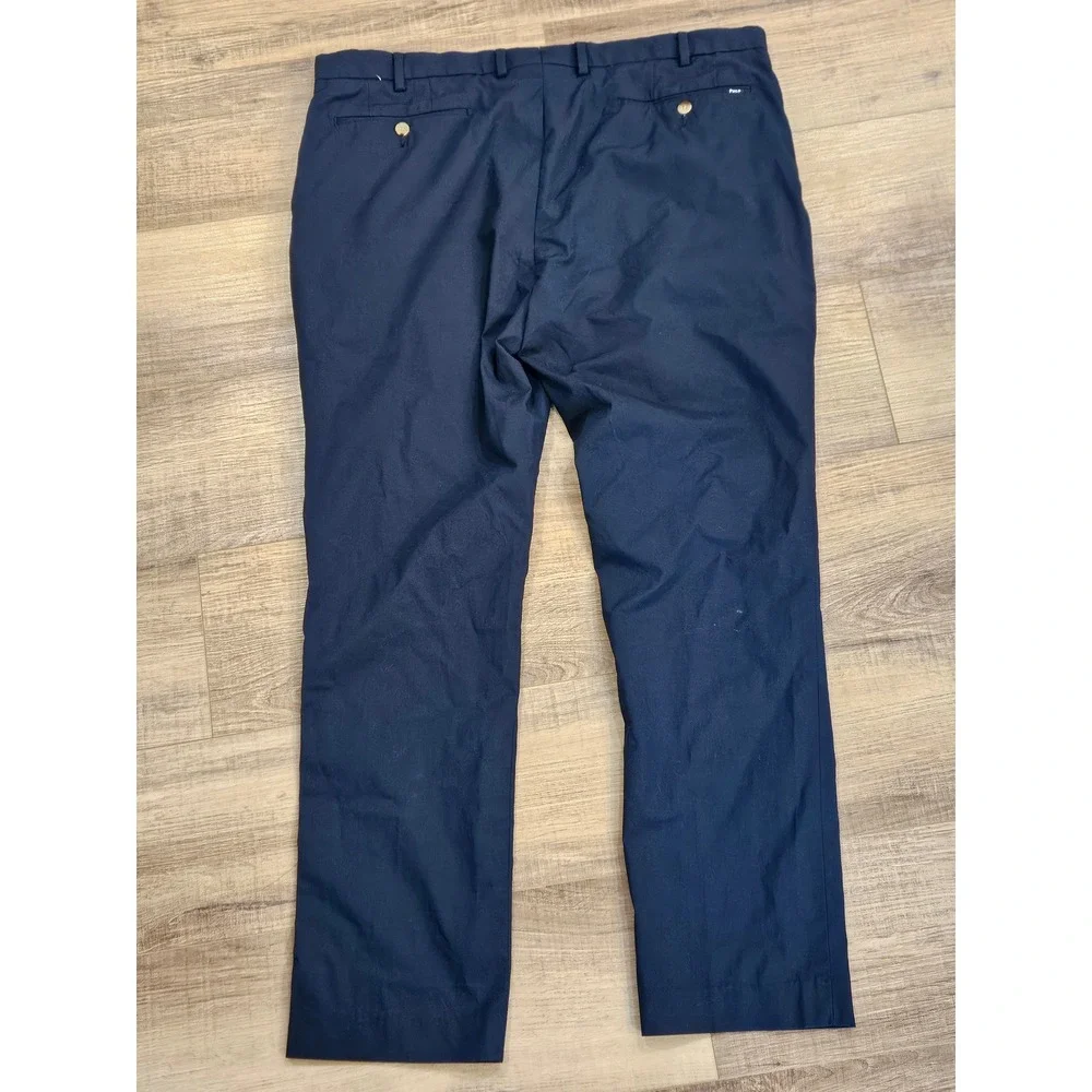Polo Ralph Lauren Men's Slim Fit Pants 38x30 Navy Stretch Textured Chino